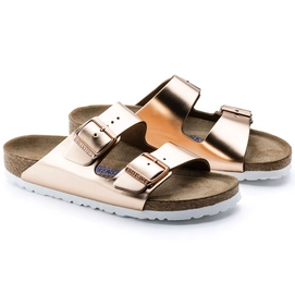 Slipper Birkenstock Arizona Leather Metallic Copper Onlybrands